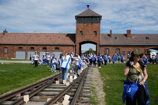 The Yearly Memorial March at the Former Death Camp at Auschwitz Overshadowed by the Israel-Hamas war
