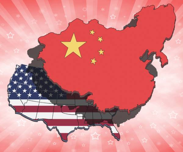 a map of china mostly covering a map of the united states