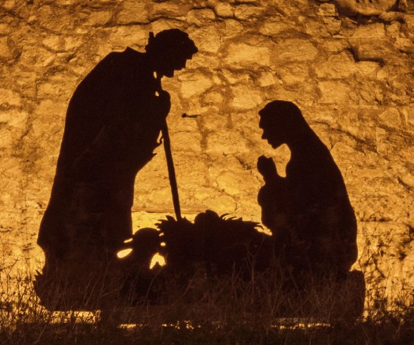 birth of jesus is depicted