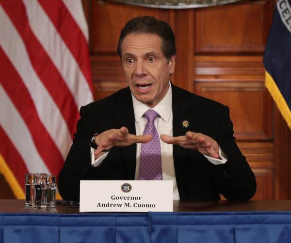 cuomo during a press conference