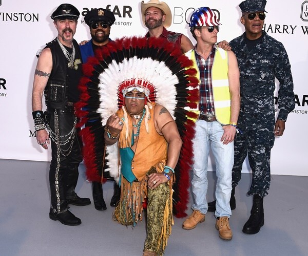 the band the village people pose for a photo