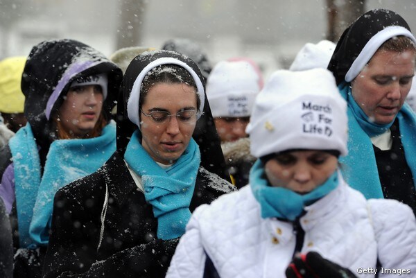 Freezing Temperatures Don't Deter March for Lifers in DC