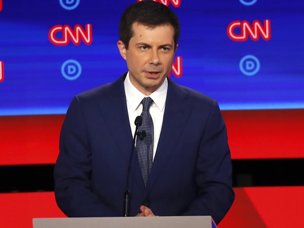 pete buttigieg speaks during the second democratic presidential primary debate