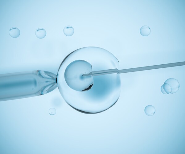 A digital illustration of artificial insemination