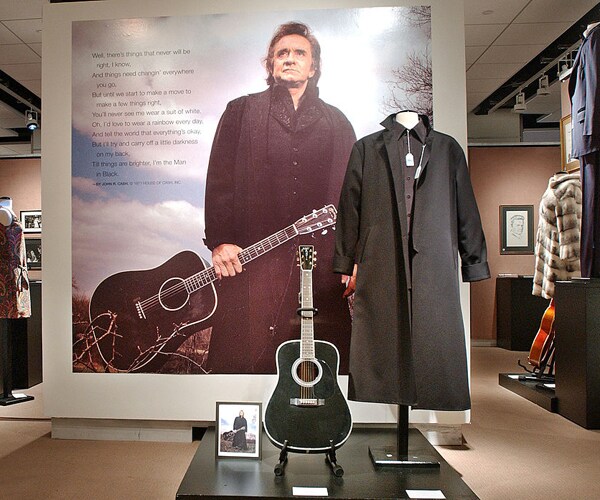 a johnny cash display
