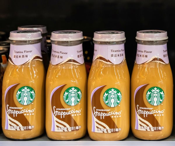 Bottles of Starbucks Frappuccino