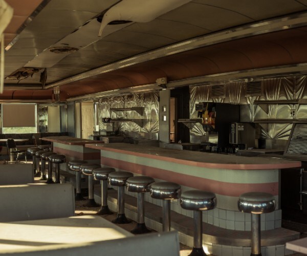 an old abandoned diner