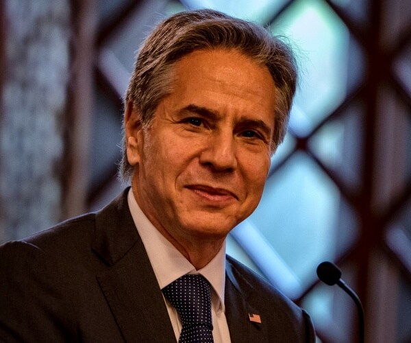 antony blinken looks on