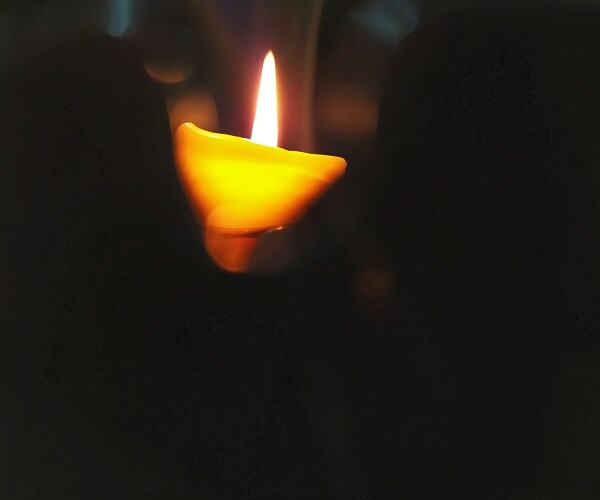 lit candle