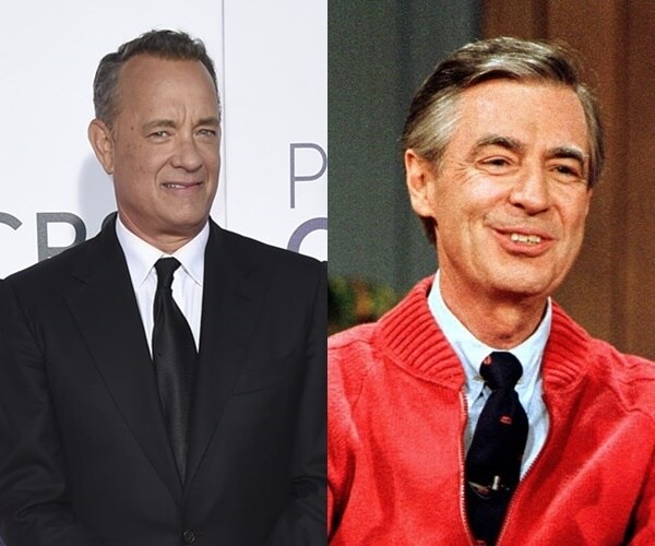 tom hanks next to his distant relative fred rogers