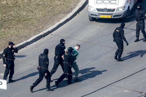 Police in Belarus Capital Arrest More than 100 Protesters