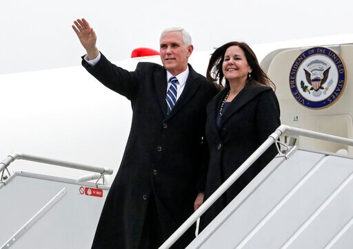The Latest: Pence Arrives in Poland for Mideast Conference