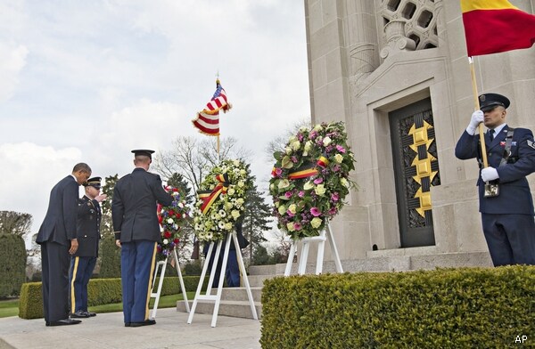 Flanders Field: Obama Lays Wreath at WWI Site to Honor American Troops