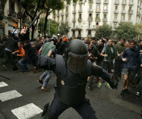 Violence Erupts as Catalans Vote on Split From Spain