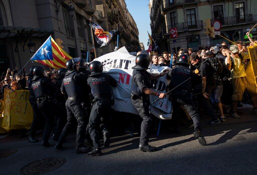 Police Clash with Catalan Separatists in Barcelona
