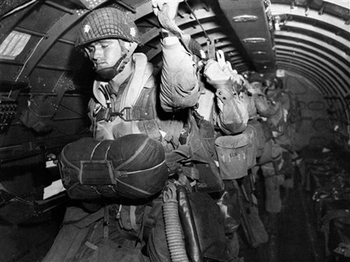 Paratroopers Prepare to Jump at Dawn 
