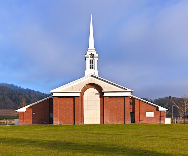 Architecture of a Church of Latter-day Saints Willamette Valley Oregon