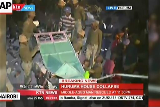 Kenya Police: 6-story Residential Building Collapses in Rain