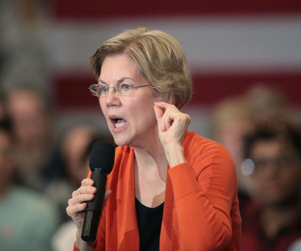 Sen. Elizabeth Warren speaks at a campaign stop in Iowa.
