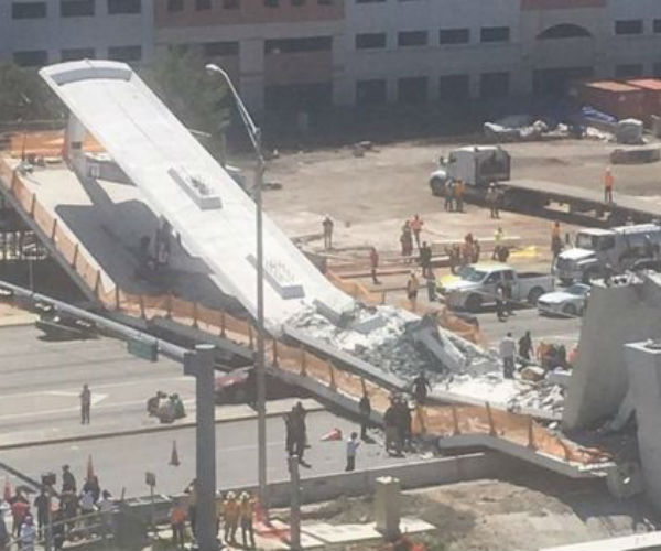 Four Killed, 10 Hospitalized as Foot Bridge Collapses at FIU