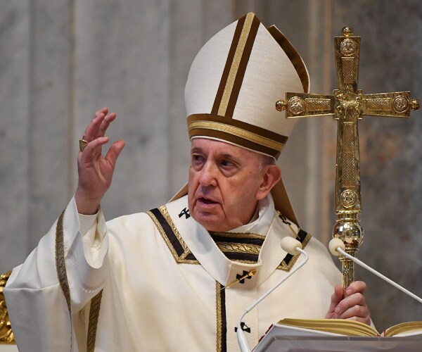 pope francis celebrates easter mass at saint peter's basilica
