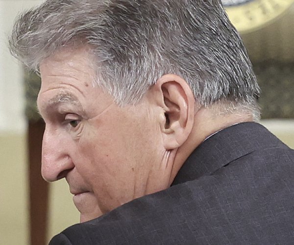 sen. joe manchin looks on