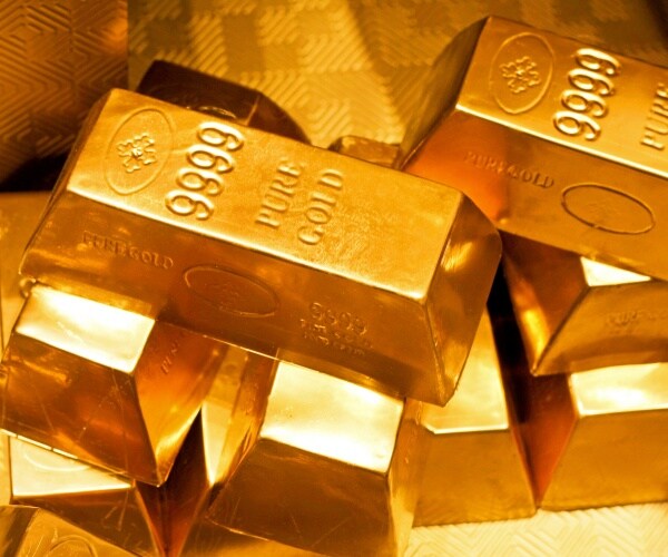 lose up shot of pure gold bars