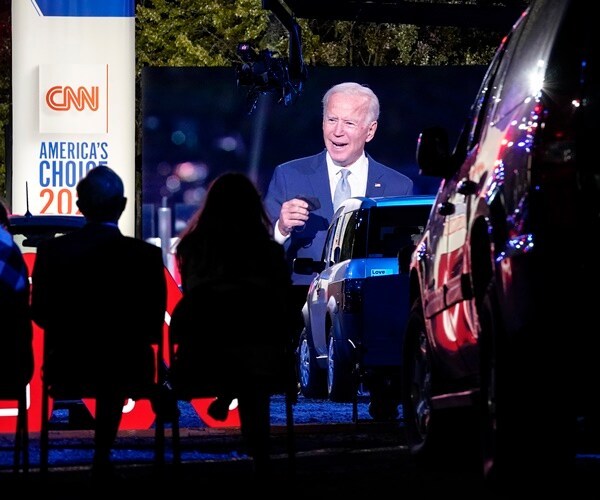 joe biden speaks from stage