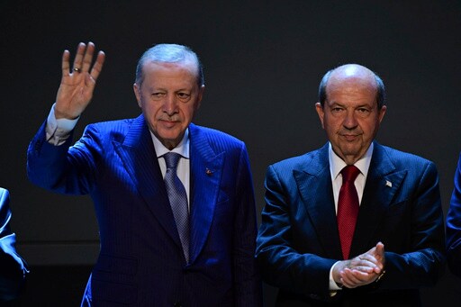 Turkey's President Says His Support for a Two-state Deal on Ethnically Split Cyprus Is Absolute
