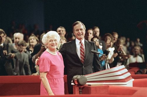 George H. W. Bush and Wife Barbara