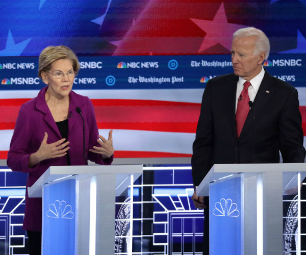 Warren and Biden debate