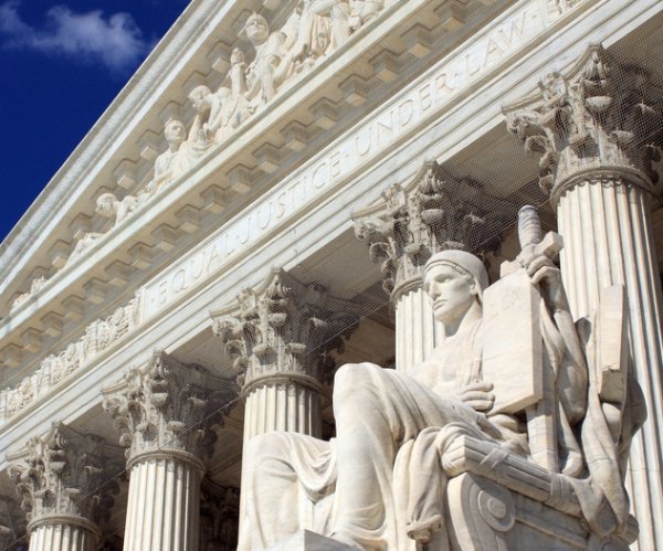 the us supreme court building is pictured