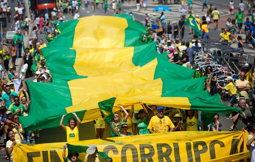 Hundreds Demonstrate to Support Brazil Corruption Probe
