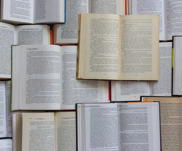 open books laid out overlapping