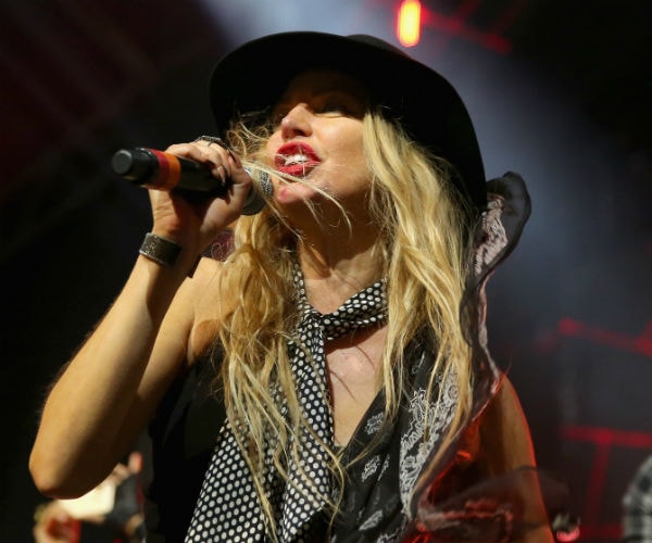 Fergie of The Black Eyed Peas performs onstage the 2015 Coachella Valley Music & Arts Festival in Indio, California.