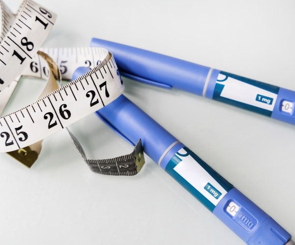 weight-loss glp-1 injection pens, measuring tape
