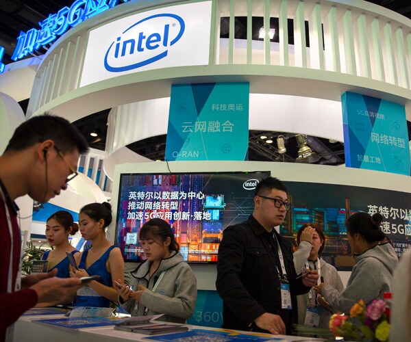 Attendees at a tech expo in Beijing