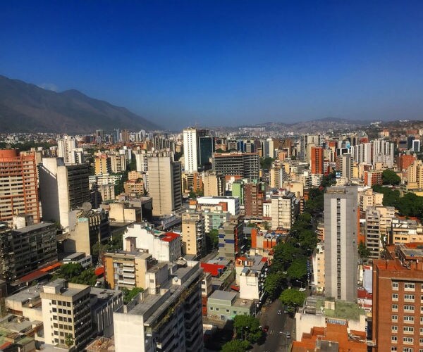 aerial view of the business district of caracas venezuela