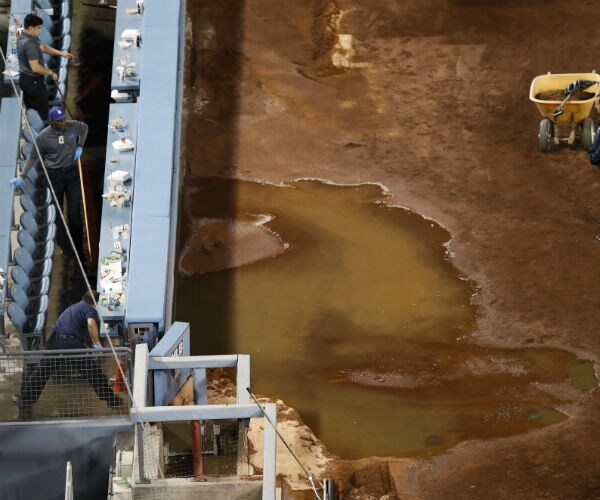 Sewage Leak Spills Onto Field During Game at Dodger Stadium