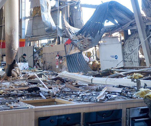 Damage in Kharkiv, Ukraine