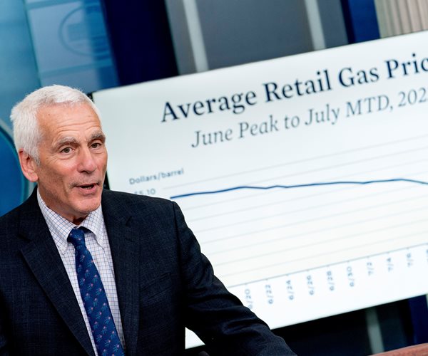 Jared Bernstein speaks during a daily white house press briefing