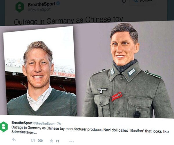 Bastian Schweinsteiger, Pro Footballer, Sues Over Nazi Doll's Likeness