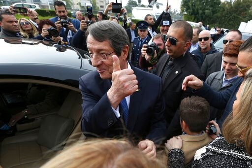 The Latest: Exit Poll Predicts Cyprus President Re-elected