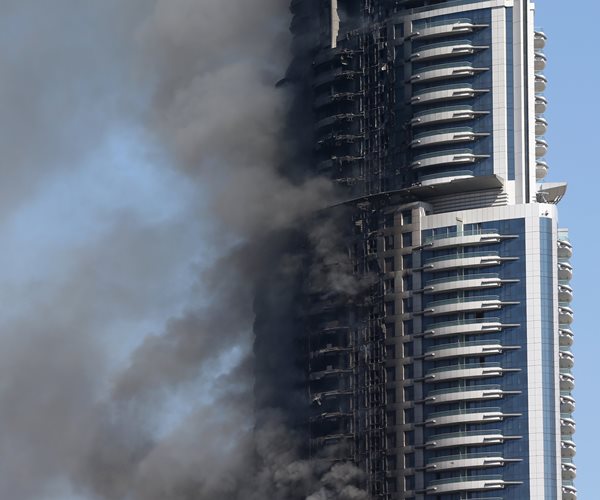 Firefighters Battle Dubai Hotel Blaze All Night