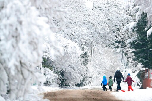 Wintry Weather Strands Some Motorists in the UK