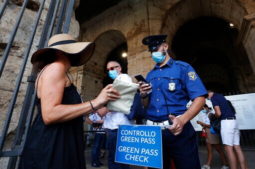 Italy: COVID 'Green Pass' Needed for Museums, Indoor Dining
