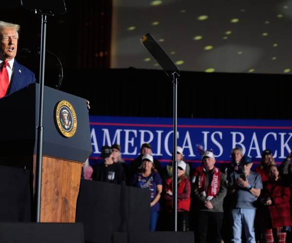 Trump in Vegas Speech Thanks Nevada Voters, Slams Biden WH