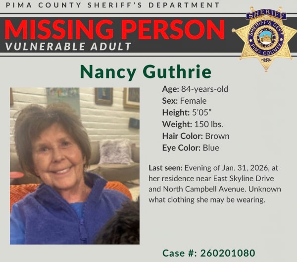 Person Detained in Nancy Guthrie Abduction Case