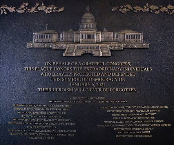 Placement of Jan. 6 Police Plaque Sparks Court Filing