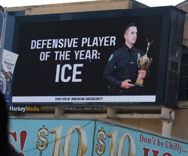 Pro-ICE Billboard Appears in San Francisco Ahead of Super Bowl